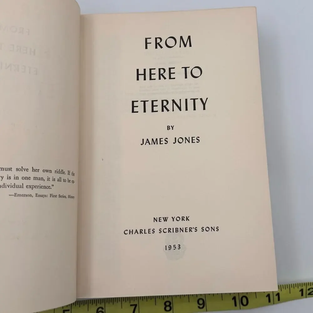 From Here to Eternity:  James Jones, 1951 Scribner's Book Club Edition Movie